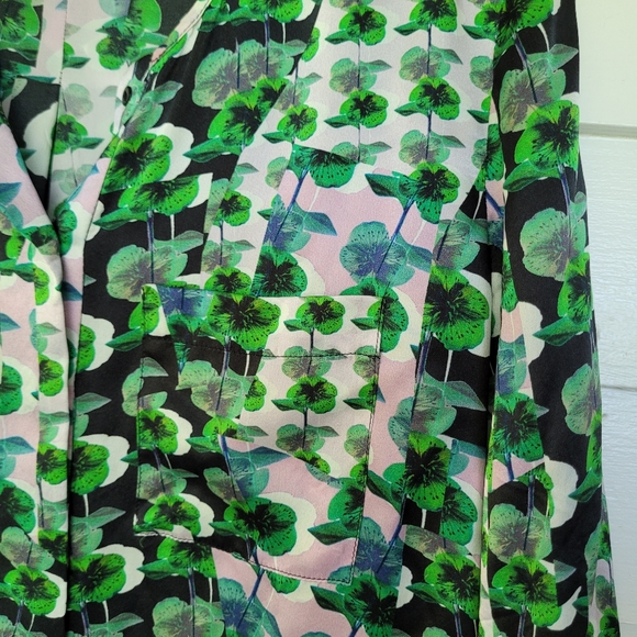 Gerard Darel Silk Floral Blouse Size 40 (US 8) - Picture 4 of 9